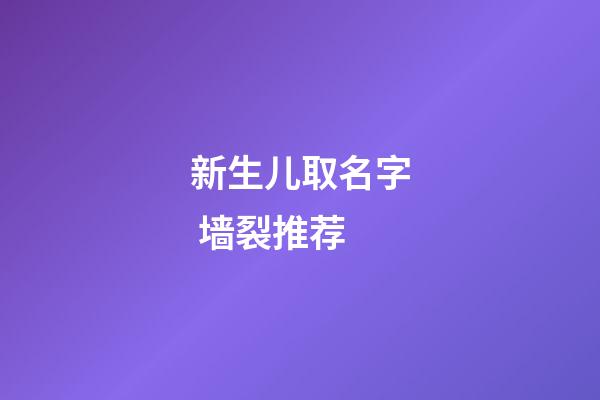 新生儿取名字 墙裂推荐